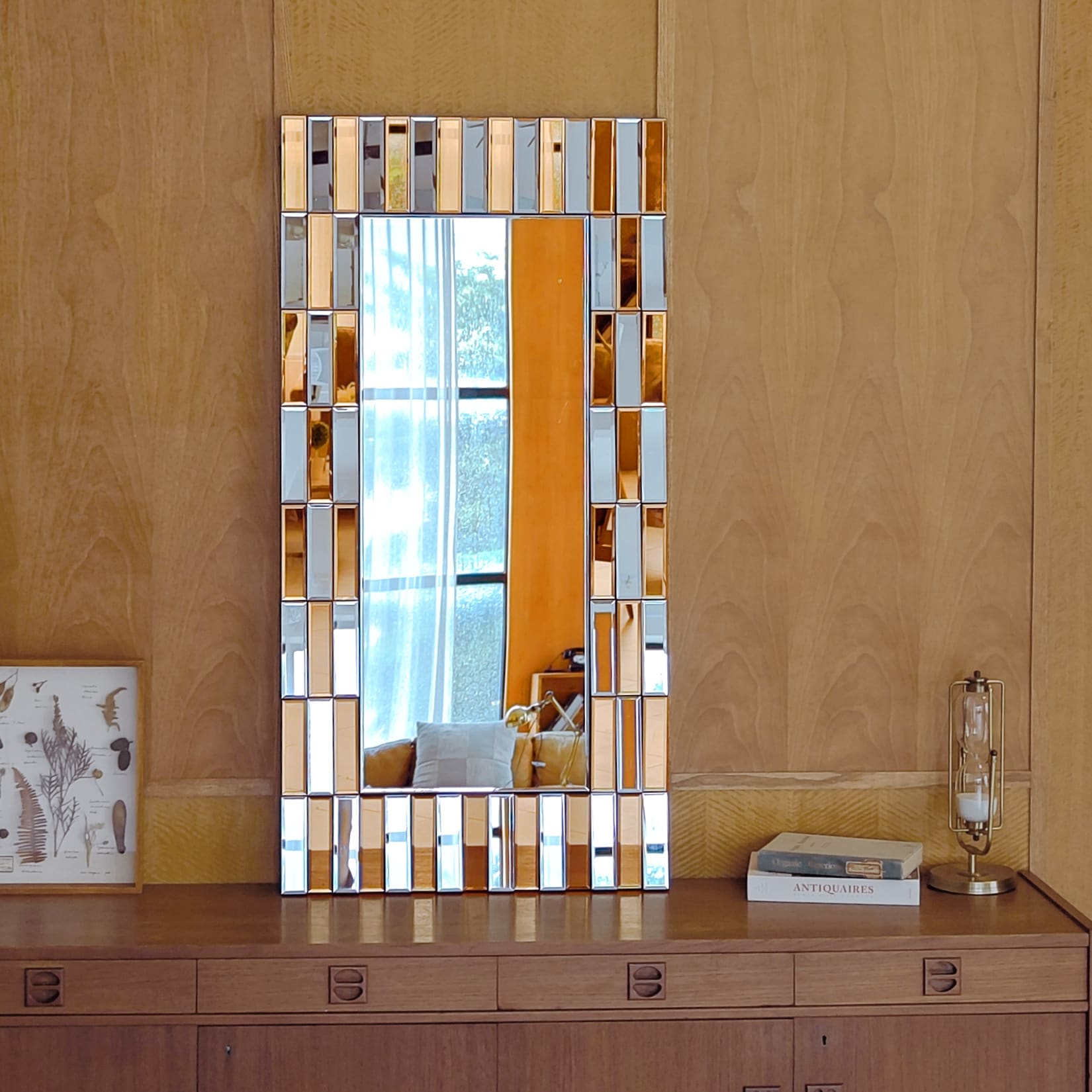 Large outlet beveled mirror