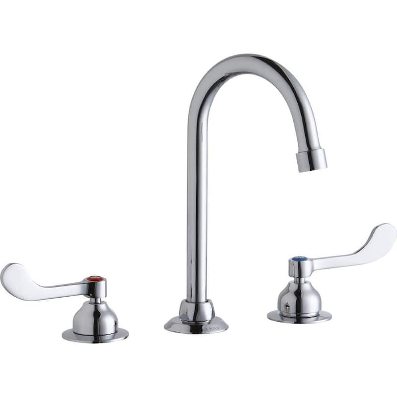 Elkay 1.5 GPM Deck Mounted Double Handle Utility Faucet with Metal - Chrome