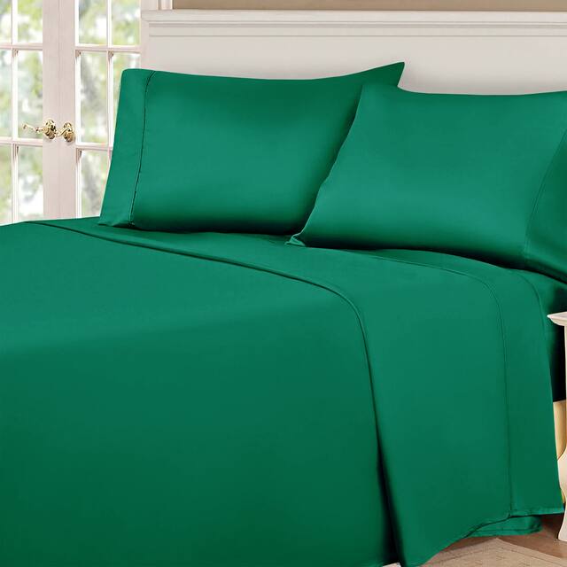 Egyptian Cotton 530 Thread Count Bed Sheet Set by Superior - King - Green