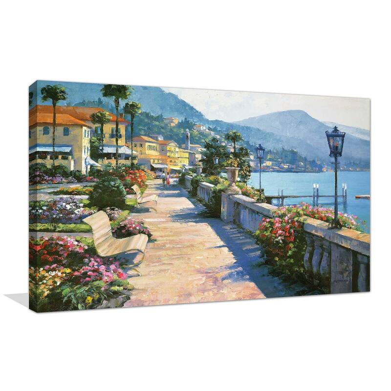 "Bellagio Promenade " by Howard Behrens Print on Canvas