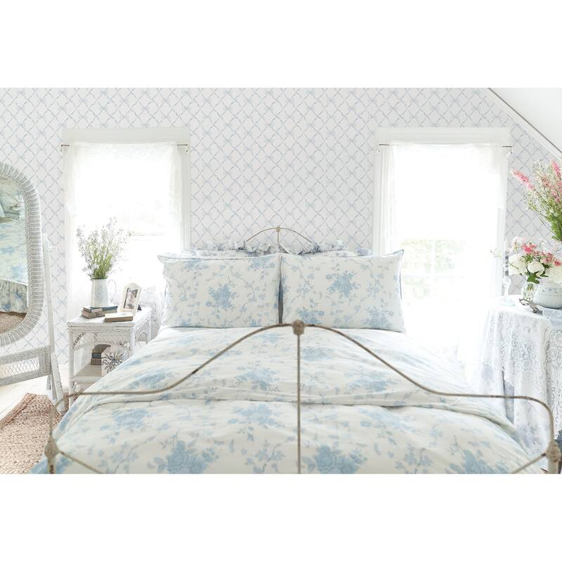 LoveShackFancy Baby Bow Dreamy Sky Peel and Stick Wallpaper