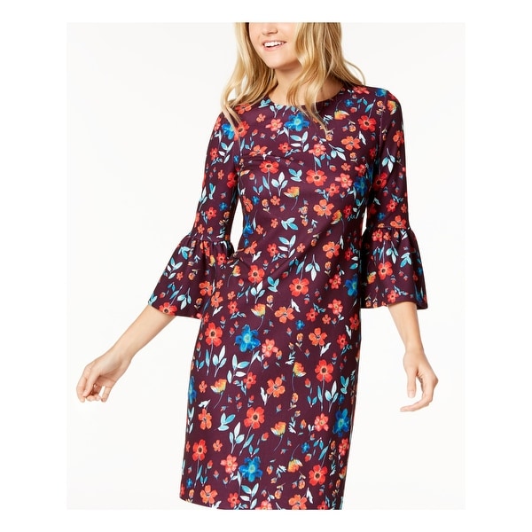 calvin klein single flower sheath dress