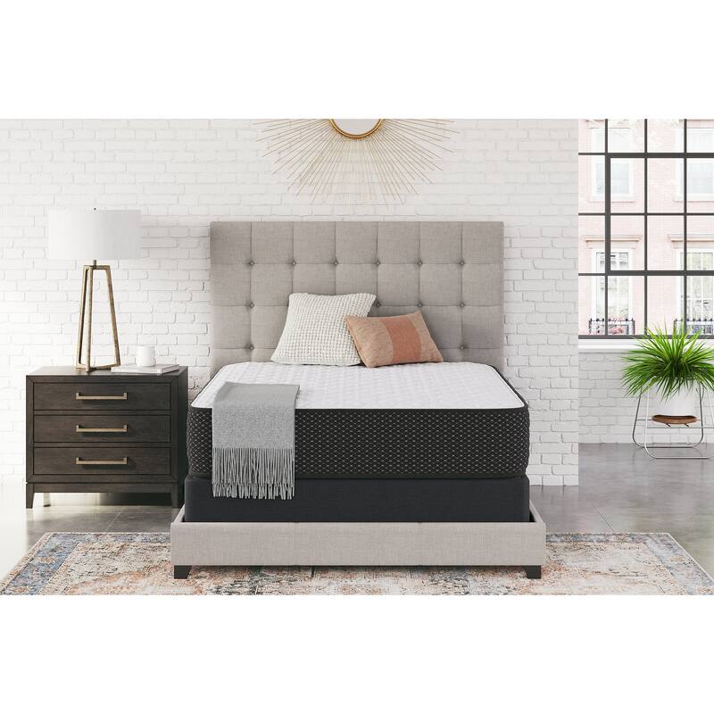 Signature Design by Ashley Limited Edition Firm White Mattress - White/Black - King - Foundation Not Included - Firm