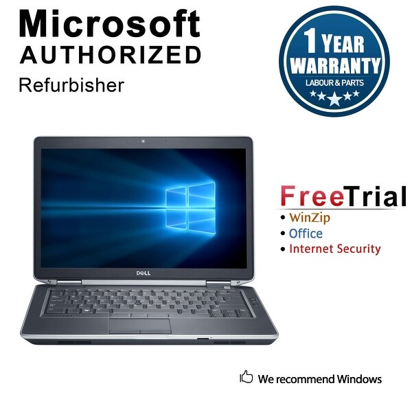 Refurbished Dell Latitude E6430 14.0" Laptop Intel Core i5 3320M 2.6G 8G DDR3 1TB DVD Win 7 Pro 64 1 Year Warranty - Black