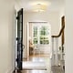preview thumbnail 40 of 57, French Country Brass Round White Linen Drum Ceiling Light