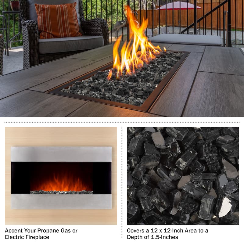 Pure Garden 10lbs Fire Pit Glass - Glass Rocks