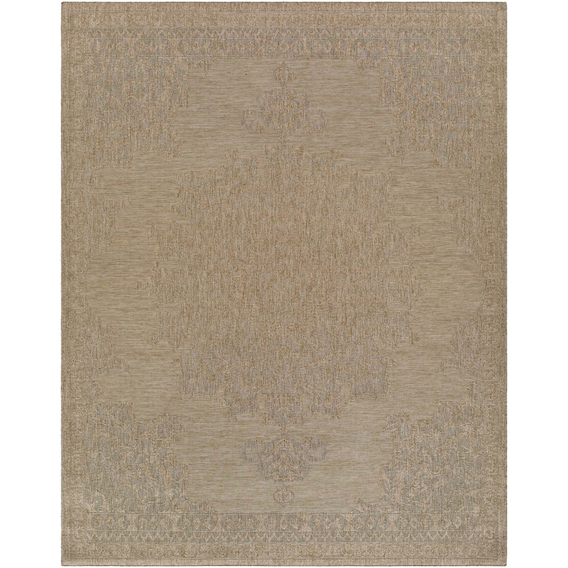 Livabliss Sandra Traditional Medallion Outdoor Area Rug