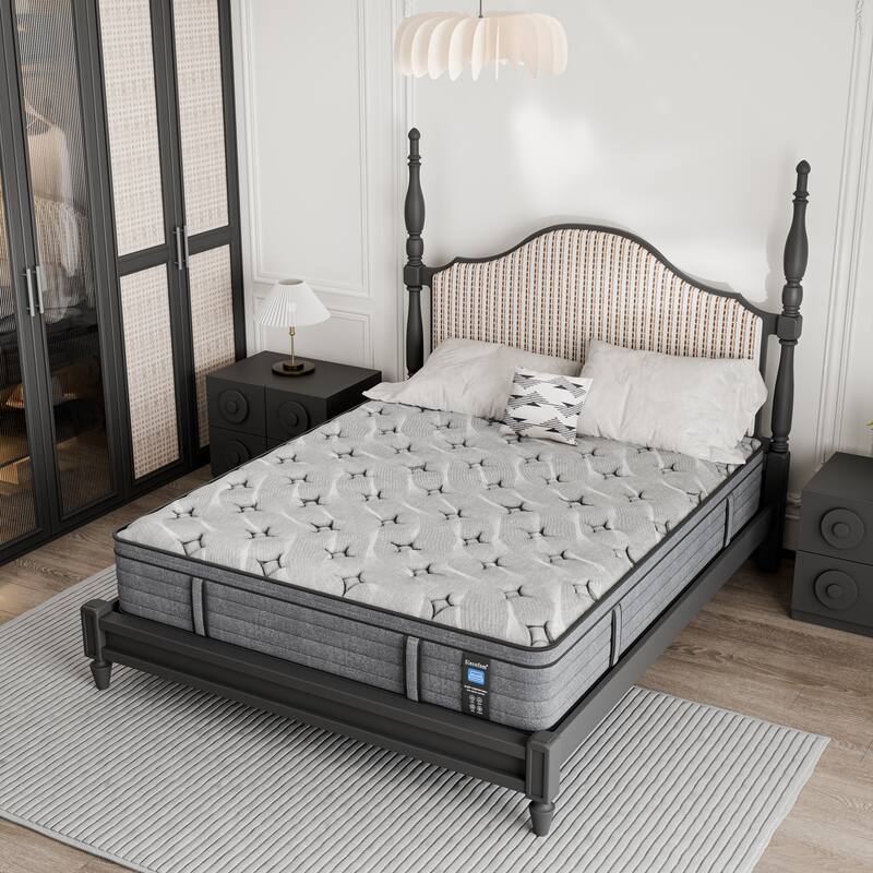 Luxury 12'' Memory Foam Hybrid Mattress in a Box, Twin/Full/Queen/King Size, for Pressure Relief - Twin