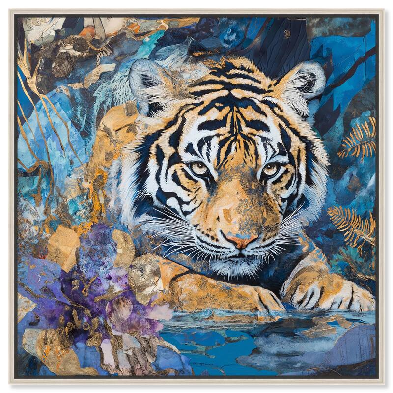 King of the Jungle Canvas by Art Remedy - 16" x 16" - Silver