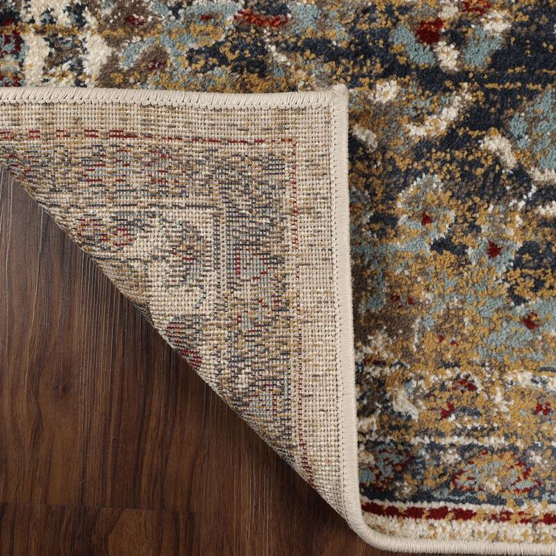 Traditional Floral Medallion Indoor Runner or Area Rug by Superior