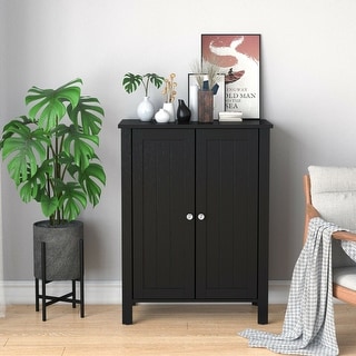 2-Door Bathroom Floor Storage Cabinet Space Saver Organizer - 23.5" x ...