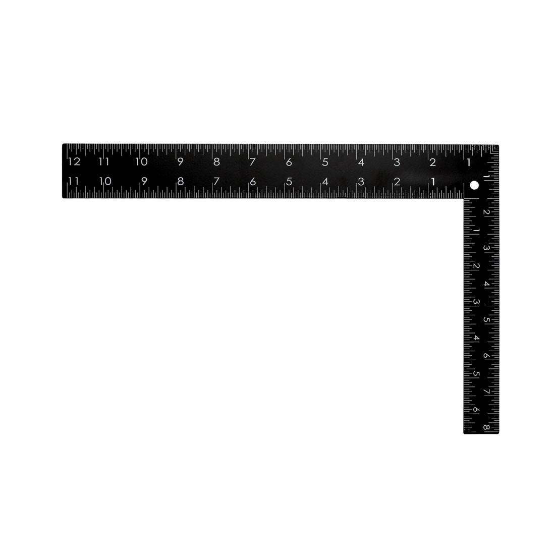 Stainless Steel 90 Degree Square Ruler L-Shaped Dual Angle Side Metric Ruler-% 