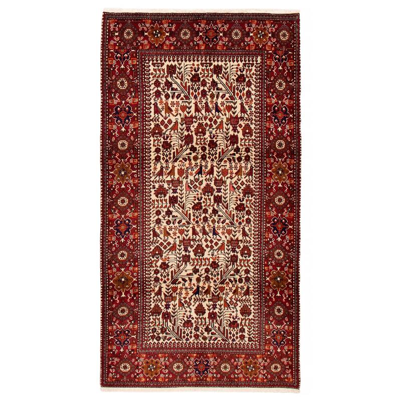 ECARPETGALLERY Hand-knotted Andelz Cream Wool Rug - 5'0 x 9'4 - Cream - 5'0 x 9'4