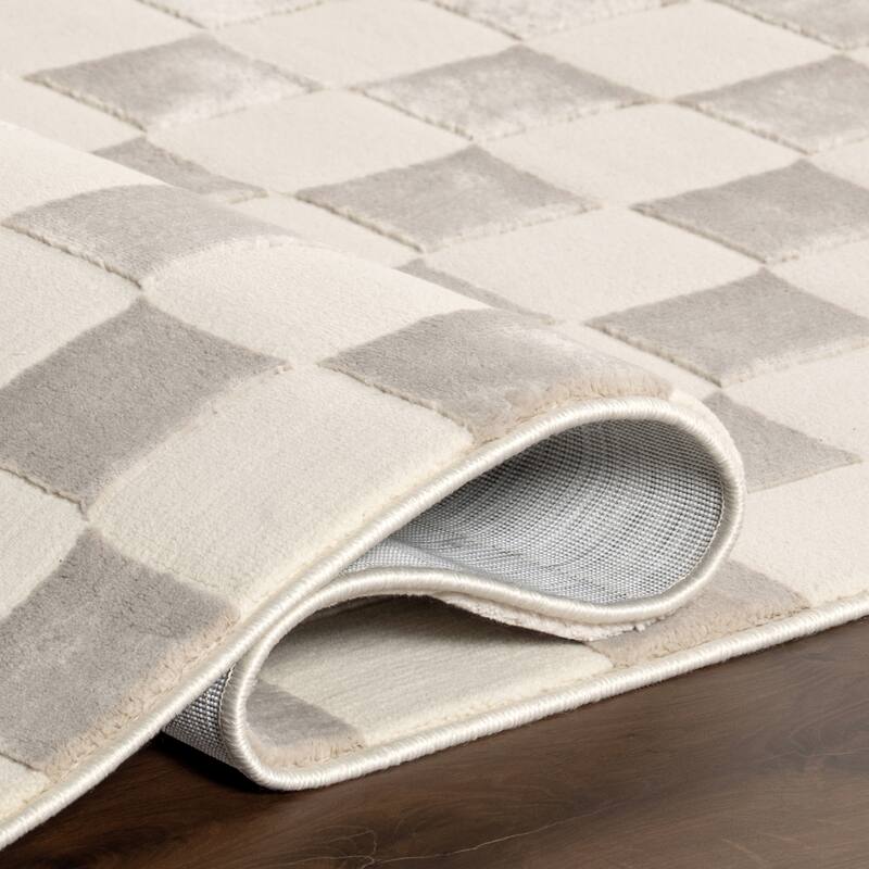 Nuloom Alaiya Checkered Machine Washable Area Rug