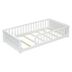 preview thumbnail 49 of 58, Sturdy Structure Floor Twin size Platform Bed with Built-in Book Storage Rack,Kids and Baby