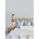 preview thumbnail 3 of 5, A-Street Prints Salvo Navy Curved Contours Wallpaper