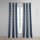 preview thumbnail 1 of 33, Exclusive Fabrics Flambe Striped Pattern Room Darkening Curtain Panel Pair (2 Panels) 50 X 108 - Flambe Blue