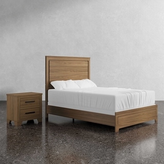 Furniture of America Nyess Modern Chestnut Brown 2-Piece Wood Kids Bedroom Set