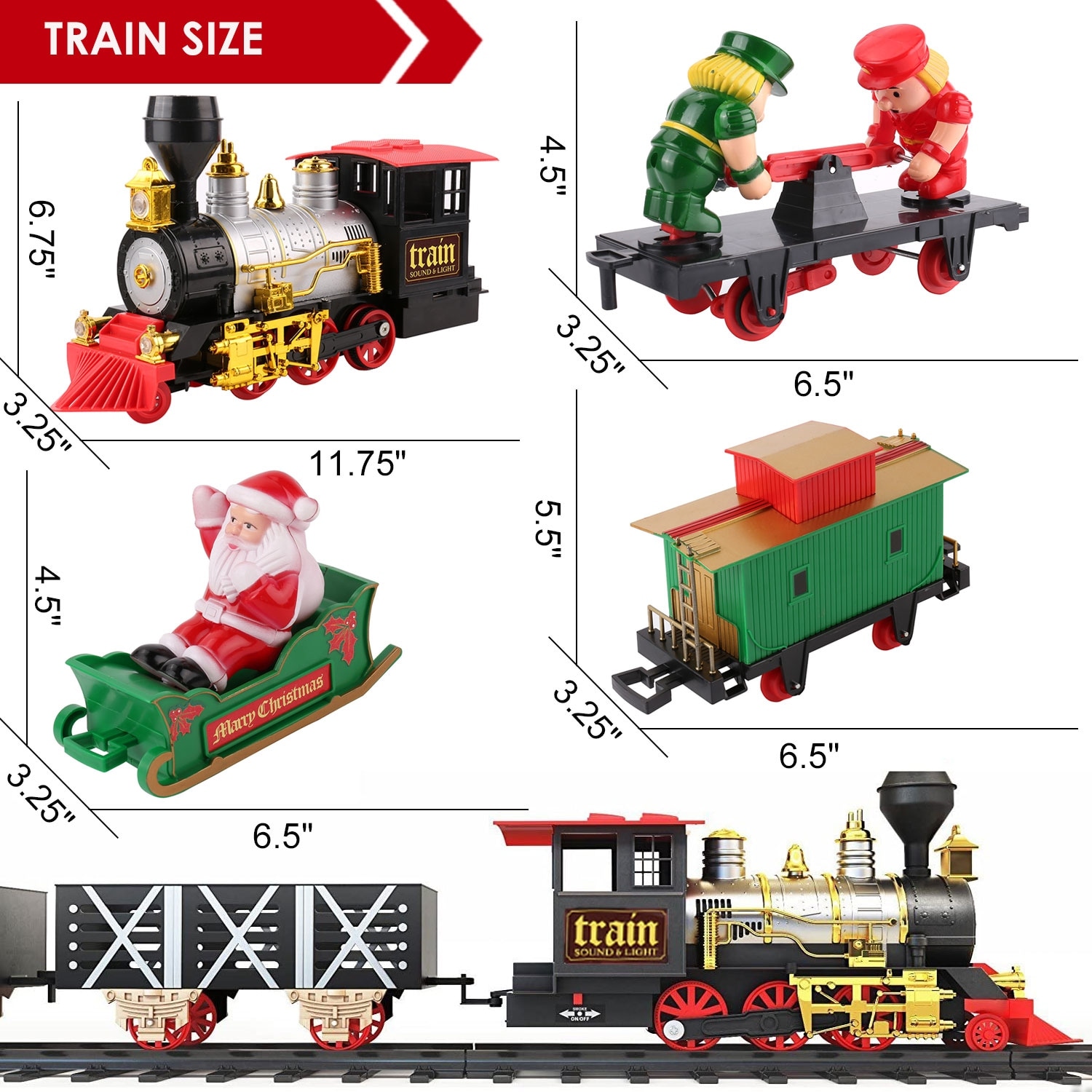 Christmas train with smoke and sound online