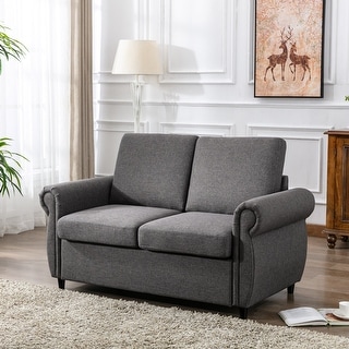 Versatile Pull Out Sleeper Sofa with Twin Size Memory Mattress - Bed ...