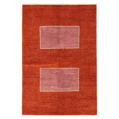 ECARPETGALLERY Hand-knotted Ziegler Burnt Orange Wool Rug - 4'7 x 6'6