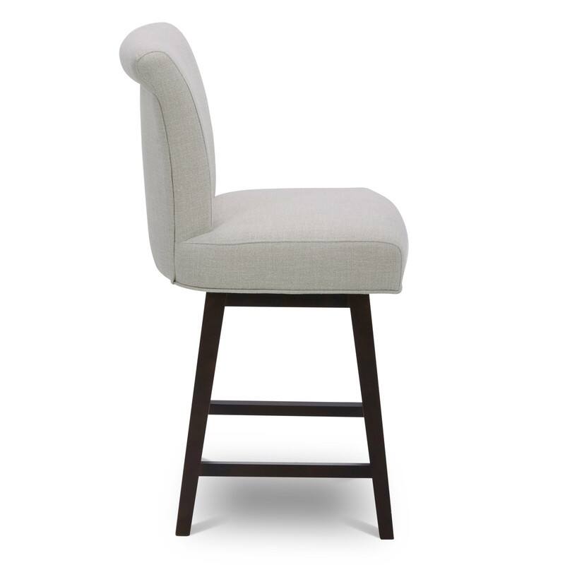 Spruce & Spring Noah Upholstered 26-inch Counter Height Swivel Barstool Set