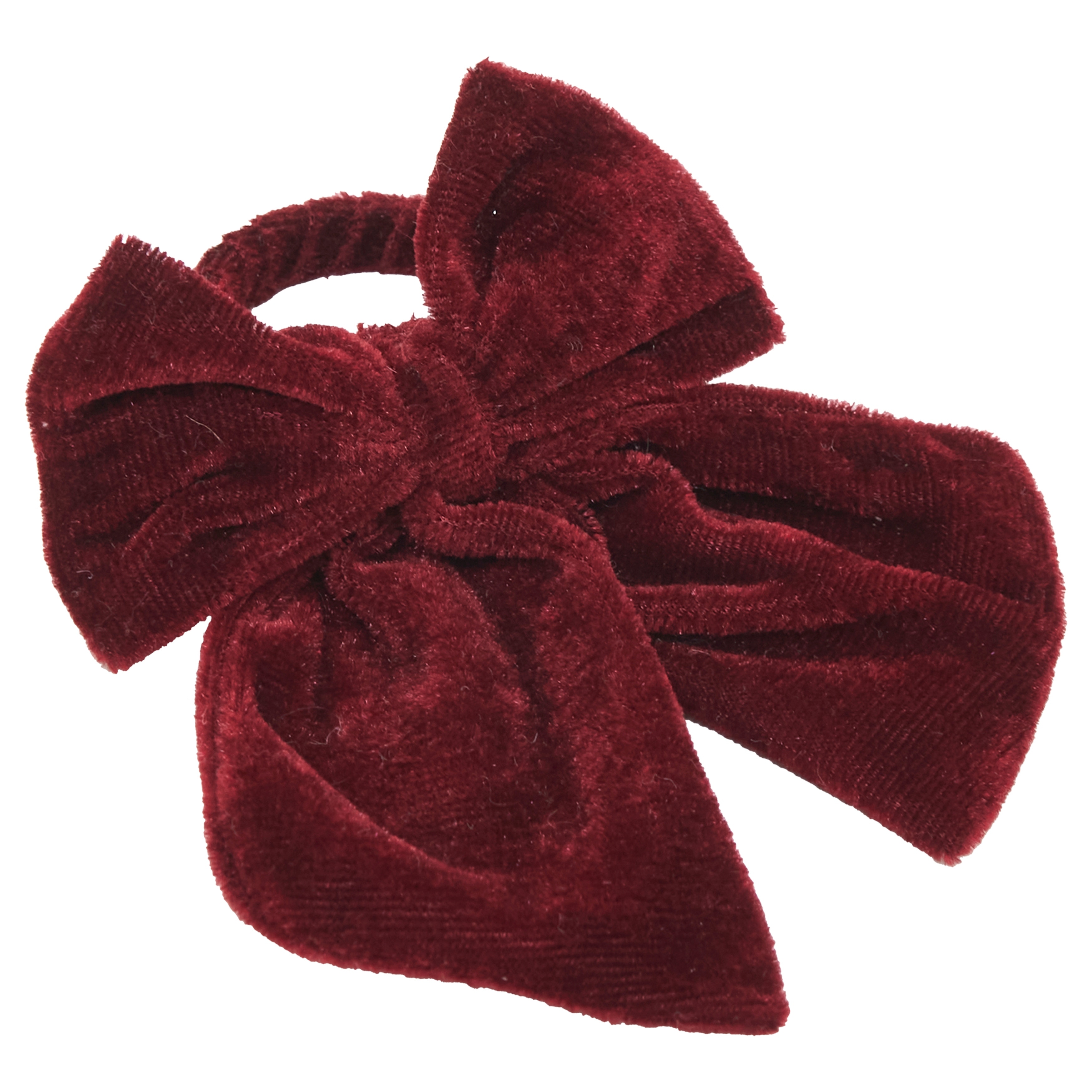 Velvet Bow Napkin Rings (Set of 4) - Holiday Napkin Rings for Christmas Table Settings and Entertaining