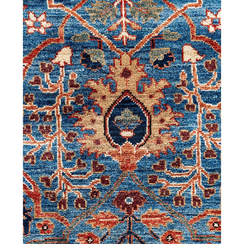 Serapi One-of-a-Kind Hand-Knotted Area Rug - Blue - 8' 10" x 11' 11"