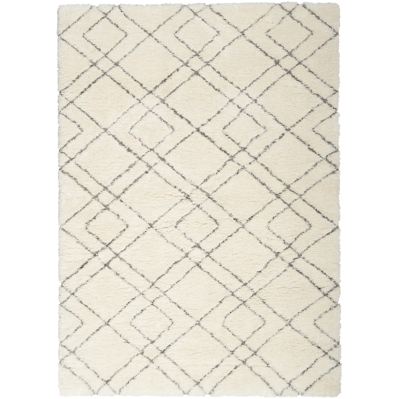 Geometric Modern Stain Resistant Soft Area Rug - 87' X '63' X '1.58