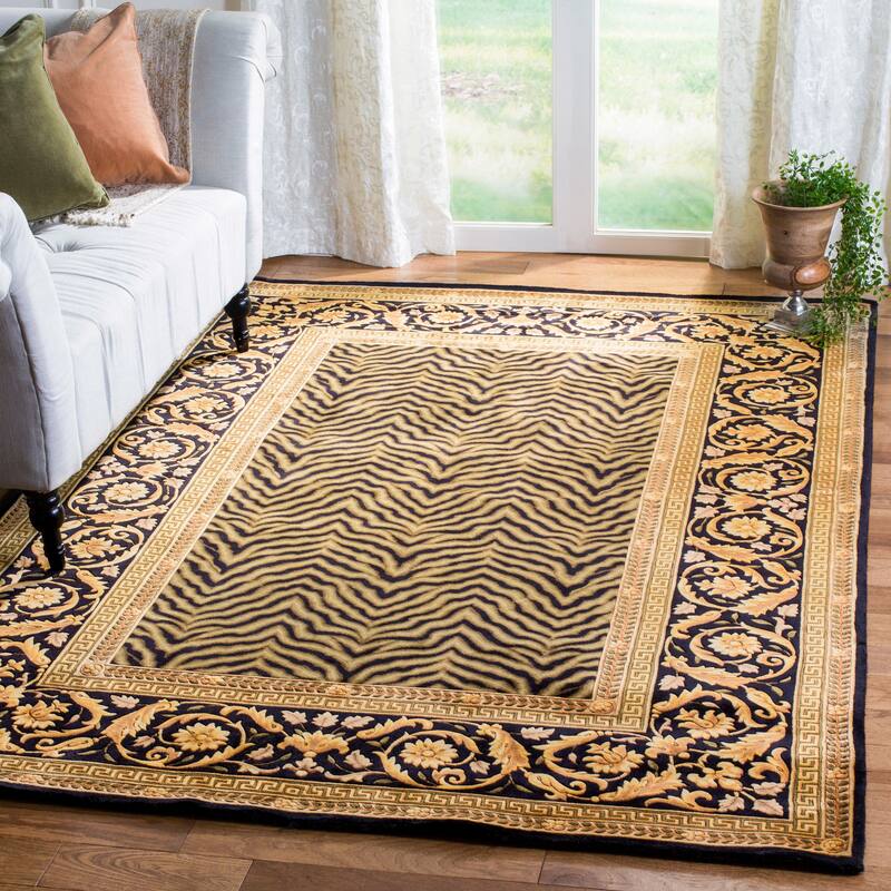 SAFAVIEH Couture Hand-knotted Florence Hildi Traditional Oriental Wool Rug - 6' Round - Assorted