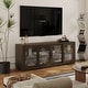 preview thumbnail 31 of 29, Vintage TV Cabinet Buffet Cabinet Entertainment Center Gray Brown