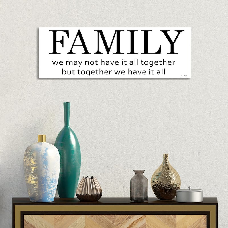 iCanvas "Family" by lettered & lined Canvas Print - 12x36x1.5