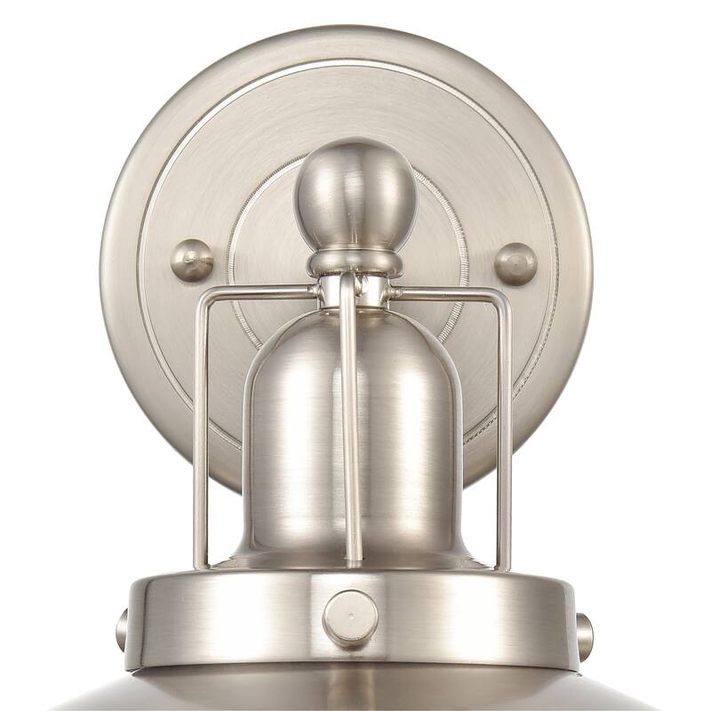 English Pub 18-inch Wide 2-Light Vanity Light in Satin Nickel