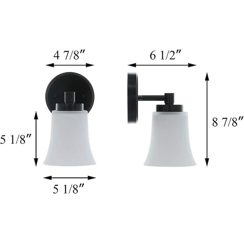 Industrial black wall sconce vintage glass wall lighting fixture