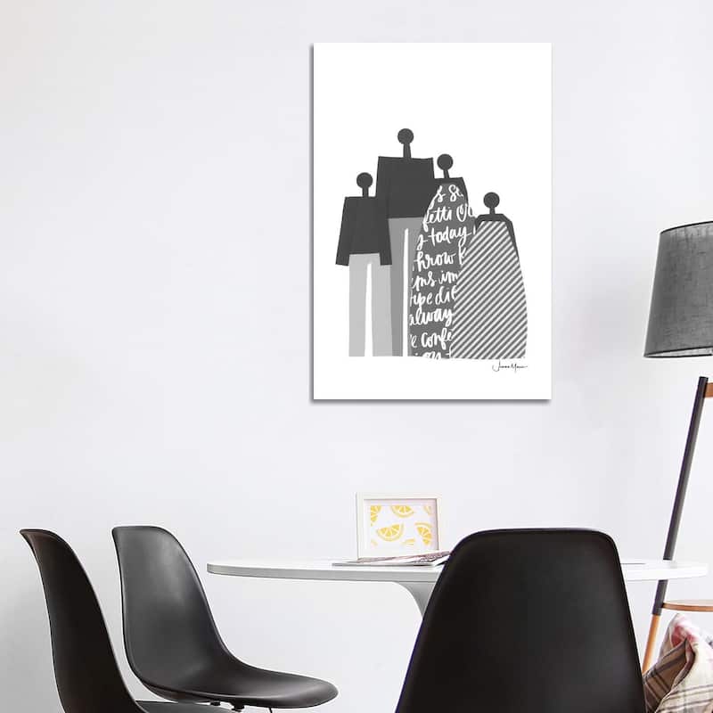 iCanvas "African Family Portrait In Black & White" by LouLouArtStudio Canvas Print - 40x26x1.5