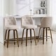 preview thumbnail 88 of 187, 26"/29" Swivel Counter Height Bar Stools, Counter Stools w/ Bentwood Legs Set of 3 - Linen-Sand - Counter Height
