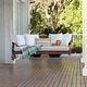 preview thumbnail 3 of 8, Cambridge Casual Como Mahogany Outdoor Swing Daybed with Cushion