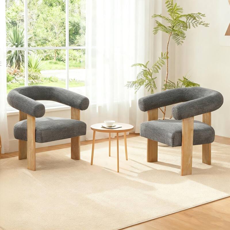 Accent Chair/Armchair Living Room Chair with Solid Wood Frame