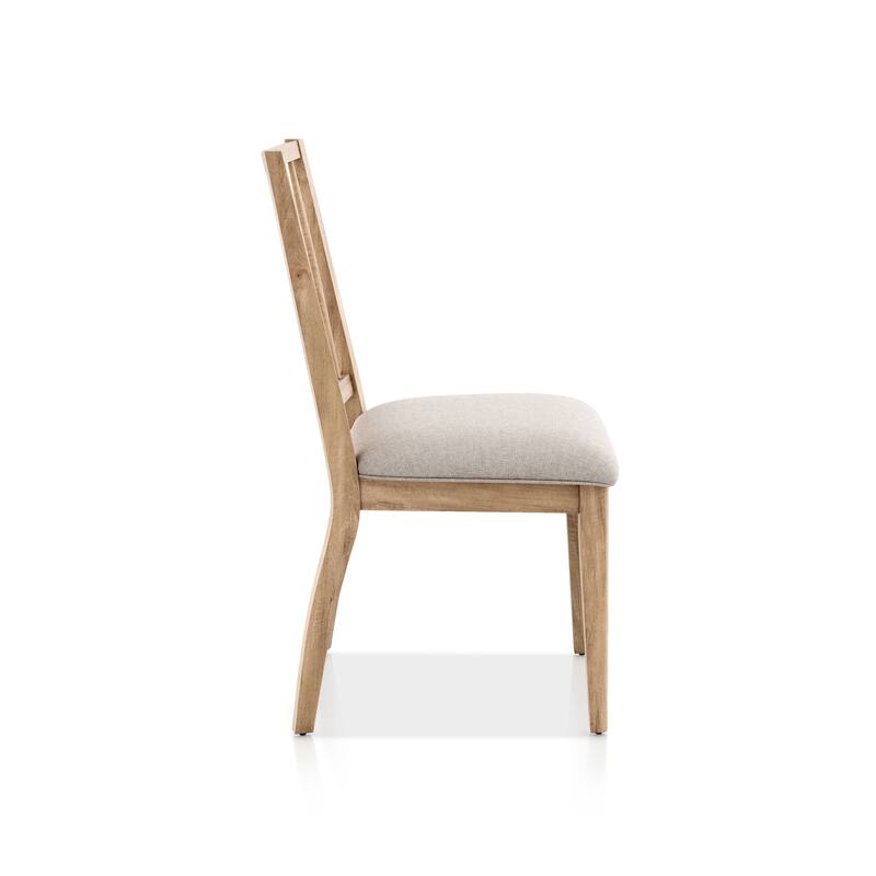 Furniture of America Marlowe Farmhouse Brown Solid Wood Dining Chairs (Set of 2)