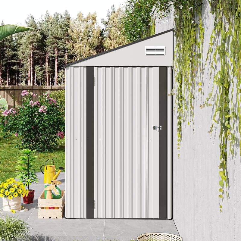 Outdoor Garden Shed with Hinge Side Door Modular Storage Shed Tool Shed Workshop & Temporary Shelter Shed