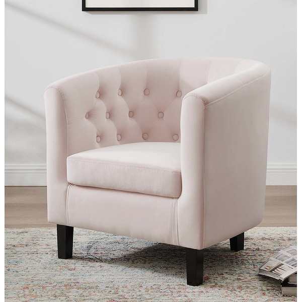 Overstock pink velvet chair sales