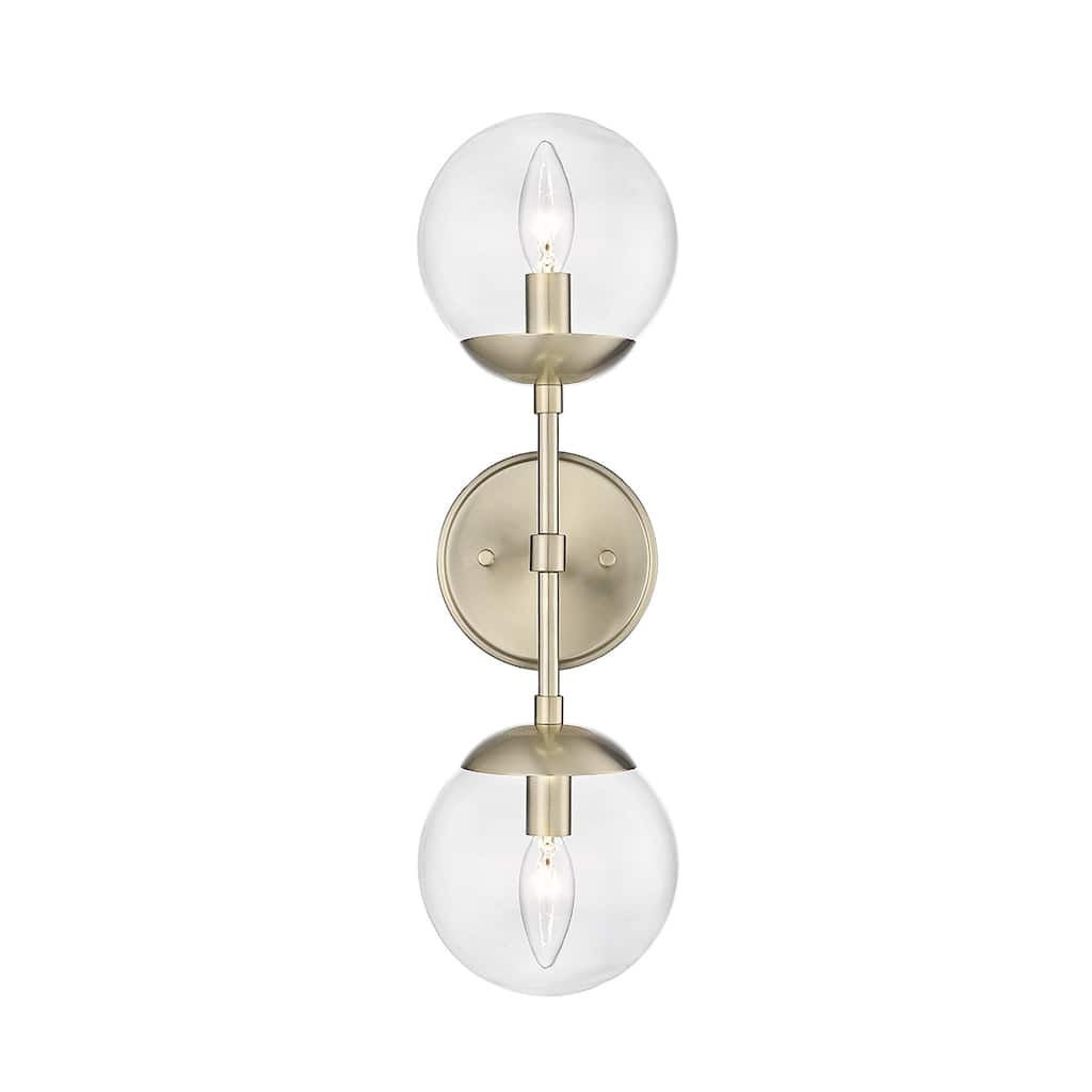 Millennium Lighting Avell 2 Light Sconce with Clear Glass Shades