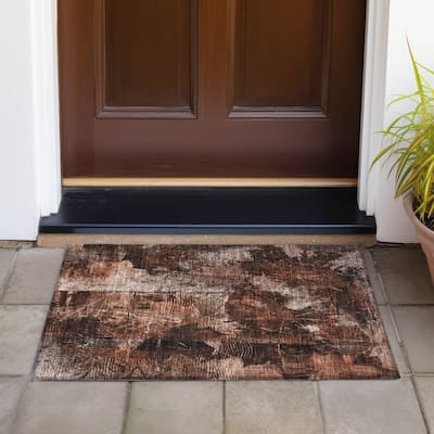 Machine Washable Indoor/ Outdoor Foilage Chantille Rug