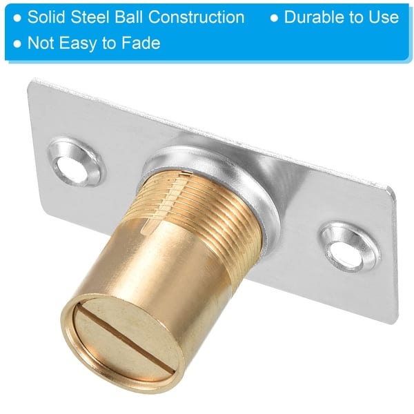 4-Pack Adjustable Stainless Steel Ball Door Catch – Black, Spring Loaded Latch For Closet, Cabinet, Pantry & Interior Doors