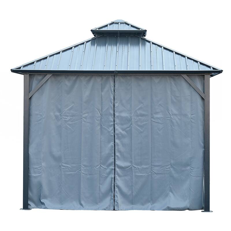 Hardtop Gazebo with Galvanized Steel Double Roof