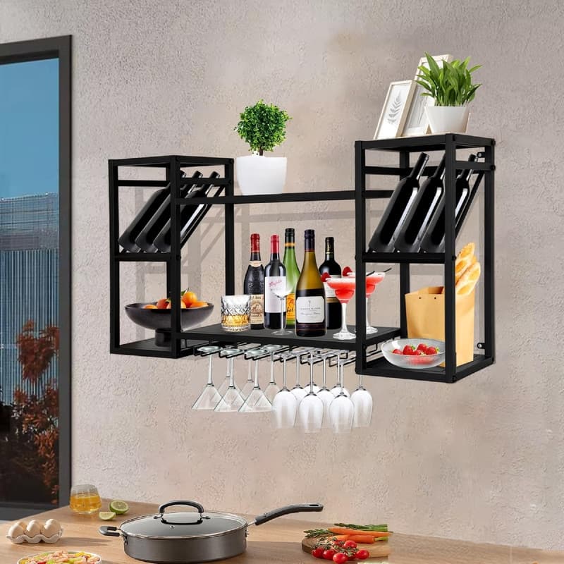 47.2IN Wall Mount Wine Rack - 47.2 * 9.84 * 23.6inches