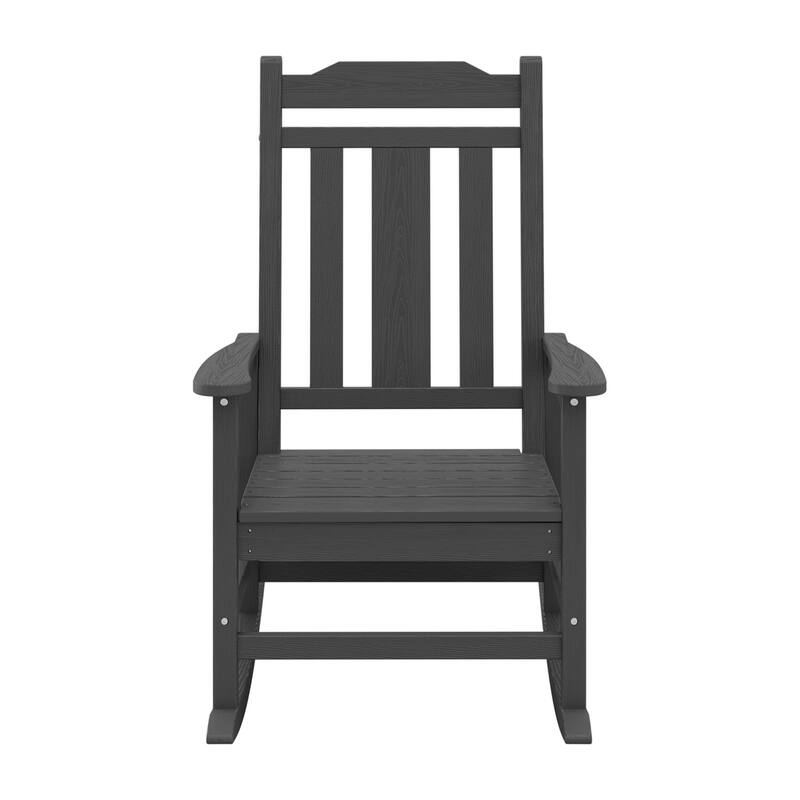 Outdoor Patio HDPE Rocking Chiar, Extra Wide Seat & Backrest
