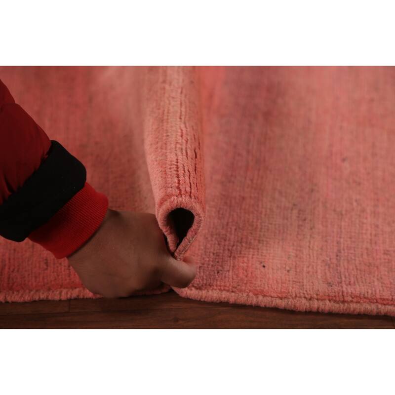 Pink Gabbeh Modern Area Rug Handmade Oriental Wool Carpet - 5'6" x 8'1"