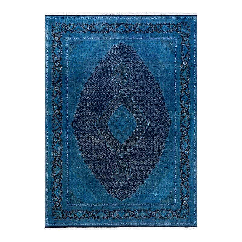 Fine Vibrance One-of-a-Kind Hand-Knotted Area Rug - Blue, 8' 10" x 12' 4" - 8' 10" x 12' 4"