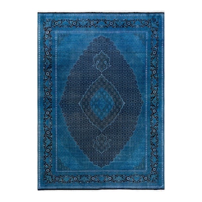 Fine Vibrance One-of-a-Kind Hand-Knotted Area Rug - Blue, 8' 10" x 12' 4" - 8' 10" x 12' 4"